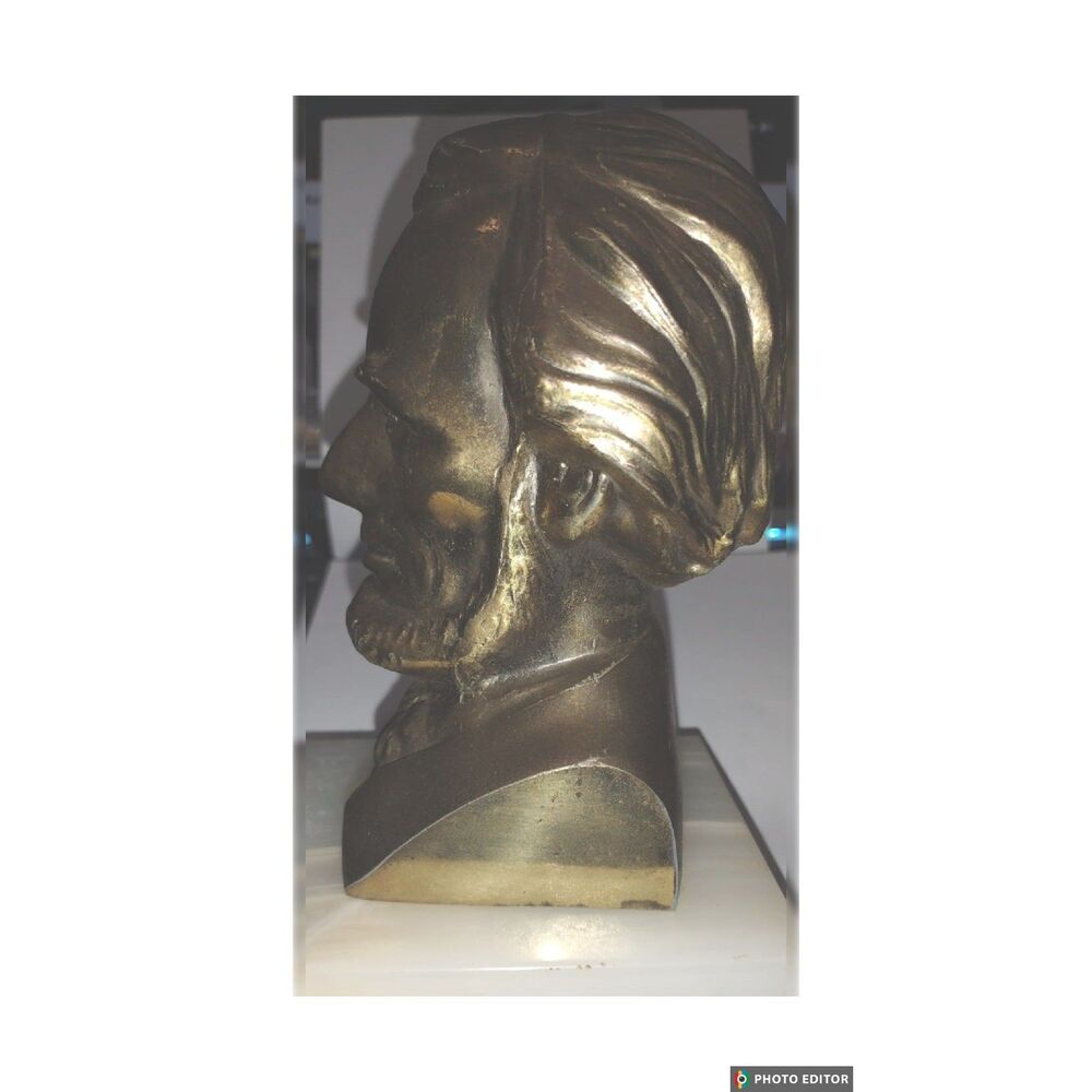 Vintage Bronze Bust of Lincoln w/Marble Base